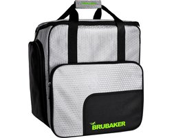BRUBAKER SuperTec Skischoen tas - Snowboardschoen tas - Rugzak - Helmtas - Wintersport tas met apart schoenenvak - 43 L - Zilver Groen