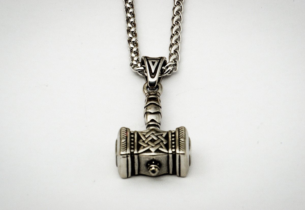Two Ravens] Zware Thor Hamer Ketting - Thor's Hamer Hanger - De hamer van Thor
