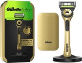 Système de rasage GilletteLabs Premium Gold avec étui de voyage et 1 lame de recharge