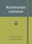 Wachtwoordennotitieboek met tweekleurige groen-blauwe kaft en slot-icoon in het midden.