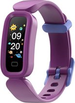 DrPhone KidstimeX12 – Smartwatch Voor Kinderen – Waterdichte Smartwatch – Smartwatch Met Notificaties Meldingen – Hartslagmeter – Stappen & Calorietelleren – Licht Paars