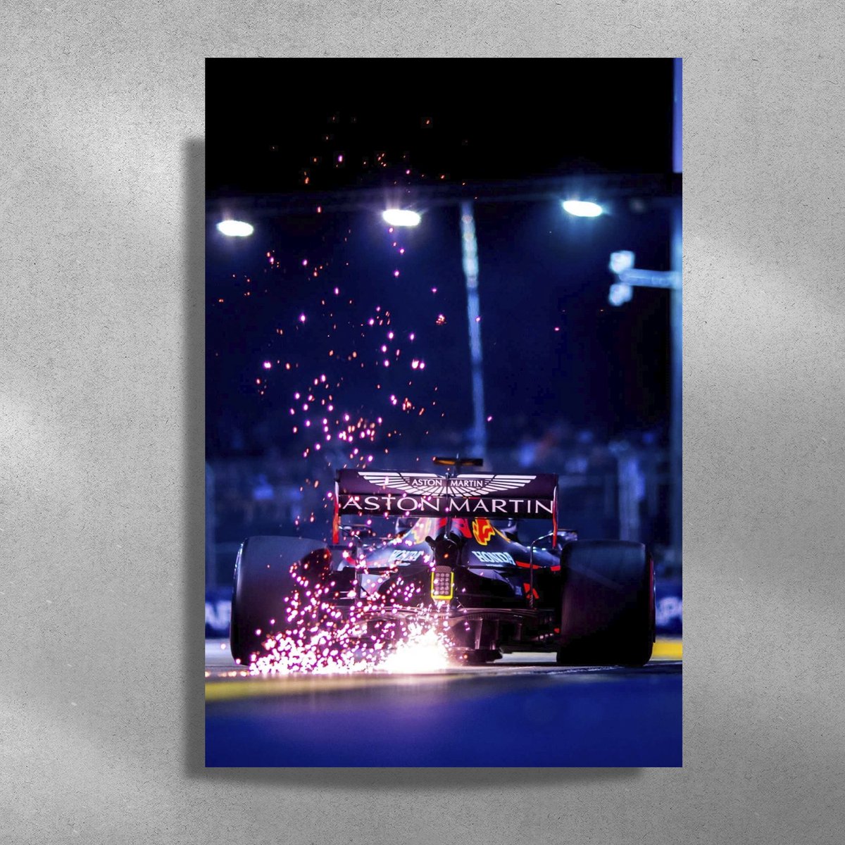Max Verstappen actie - metalen poster - 40x60cm