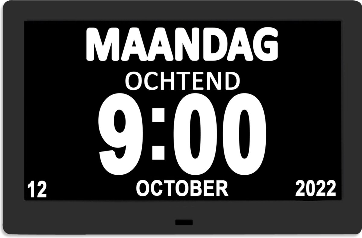 Toivo Dementieklok - 7 Inch Display - Met Afstandsbediening - Digitaal - Alzheimer - Kalenderklok - Klok Met Datum En Dag - Wandklokken op Prijzenvolger.com