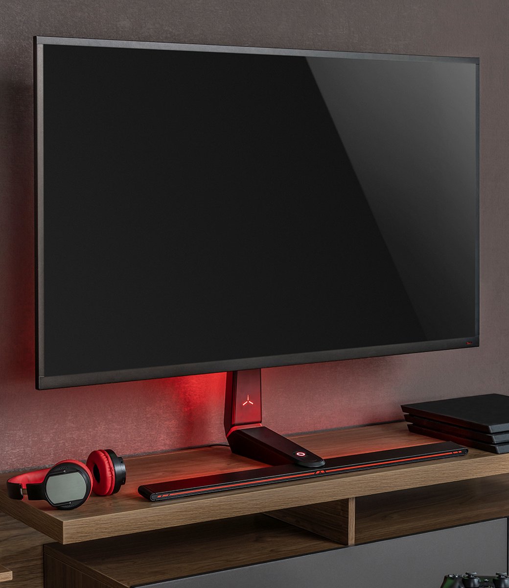 Tv Stand Gaming | RGB Lighting | Black TV Base for playstation or xbox setup