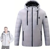 Verwarmde Jas - Heating Jacket - Thermo Jas - Elektrische Kleding - Jas Met Verwarming - Heren - Maat S - Grijs