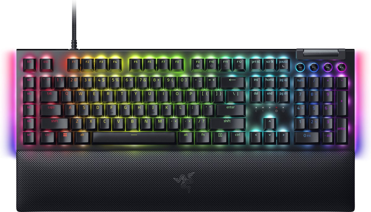 Razer BlackWidow V4 - Mechanisch Gaming Toetsenbord - Gele Switch - Zwart - QWERTY