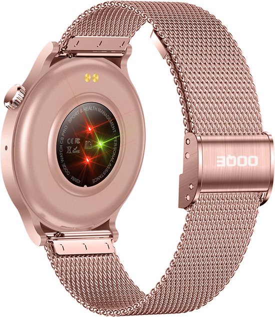 OOQE Watch CS Pro - Smartwatch Heren Dames - iOS Android - HD - Rosé ...