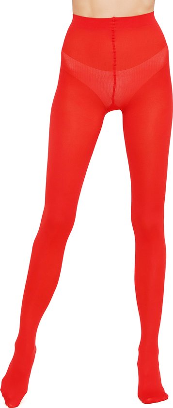 GIULIA Panty - Samba 40 - Opaque - Microvezel - 3D - Extreem zacht - Dikke Panty - 40 Den - XLarge - Aurora Red