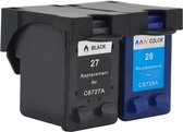 Inktcartridges Geschikt voor HP 27XL / HP 28XL | Zwart en kleur Geschikt voor HP Deskjet 3300, 3320, 3320V, 3322, 3323, 3325, 3420, 3425, 3450, 3500, 3520, 3535, 3550, 3550V, 3620, 3645, 3647, 3650, 3653, 3740, 3745, 3840, 3843, 3845, 5850, Fax 1240