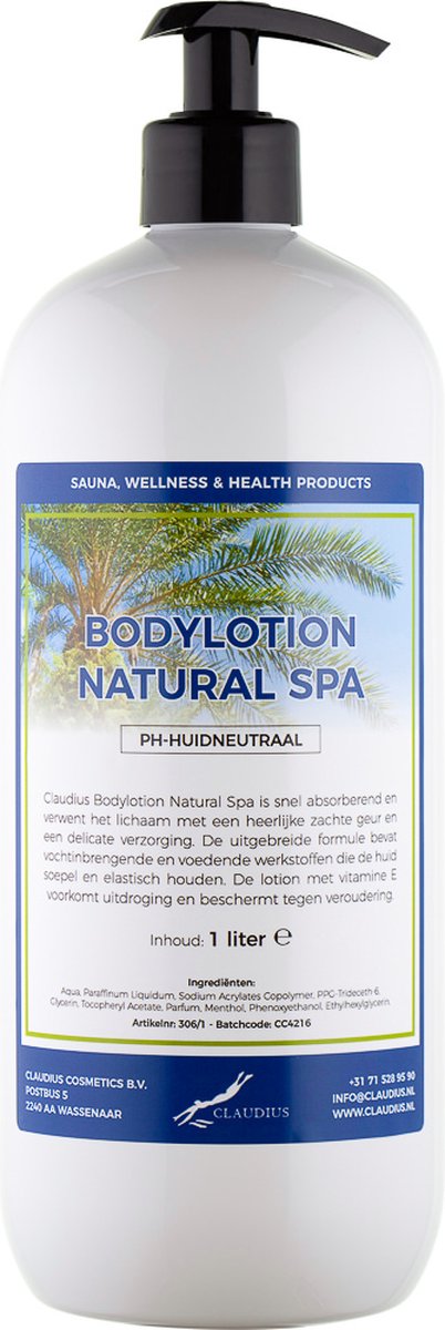 Bodylotion Natural Spa 1 Liter - met gratis pomp
