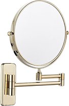 Muur cosmetische spiegel met 5 x vergroting gouden vergrotingsspiegel voor badkamer
