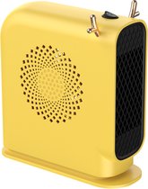Elektrische Kachel 1500W met LED luchtbevochtiger, 90° oscillerende, Keramische Ventilatorkachel met thermostaat, timer 1-12 u, 15℃- 45℃ Warmtestanden, Afstandsbediening, Eco- & Ventilatormodus