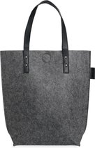 Knit Factory Gwen Handtas - Shopper tas - Dames tas - Dames handtas - Antraciet