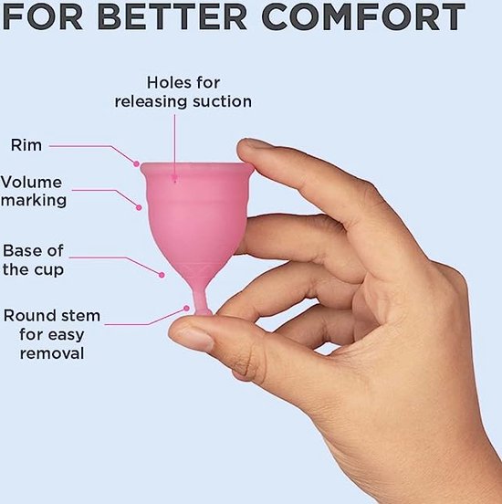 Menstruatiecup Medium - Hoge Kwaliteit Herbruikbare Menstruatie Cup Period - Pee Safe