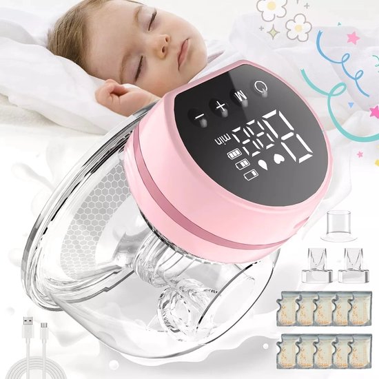  - Elektrische Borstkolf Handsfree Draagbaar Moedermelk Voeding Melk Extractor - Mama's Borstpomp