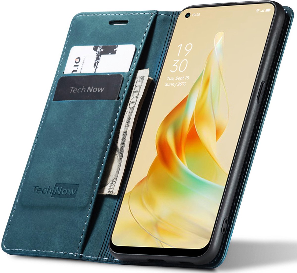Hoesje geschikt voor Oppo Reno 8T 4G - Book Case Leer Slimline Blauw
