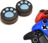 Gadgetpoint | Gaming Thumbgrips | Performance Antislip Thumbsticks | Joystick Cap Thumb Grips | Accessoires geschikt voor Playstation PS4 PS5 & Xbox & Nintendo Pro Controller | Pootjes - Zwart met Blauw
