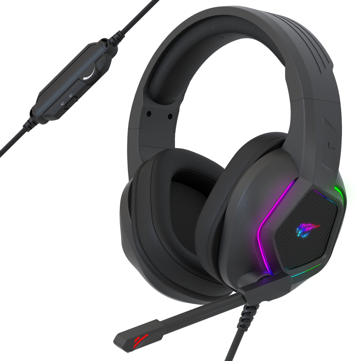 Strex Gaming Headset met Microfoon & RGB Verlichting - 7.1 Surround Sound - PC / PS4 / PS5 / XBOX / Switch - Strex