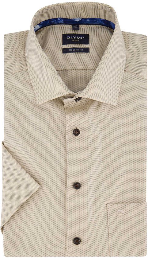 Chemise Olymp manches courtes beige