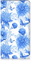 Smart Cover Geschikt voor Samsung Galaxy S20 FE Flowers Blue