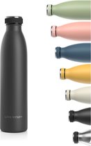LARS NYSØM - 'Ren' Roestvrijstalen drinkfles 750ml - BPA-vrije geïsoleerde waterfles 0,75 Liter - Onyx Black