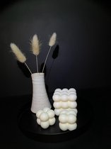 Yes We Candle - Bougies figurines - Set de Bougies - 3 bougies avec motif bulle - Bulle - Bubble- Bougie - Bougies - Décoration- Ambiance-Chaleur- Cire de soja - Wit