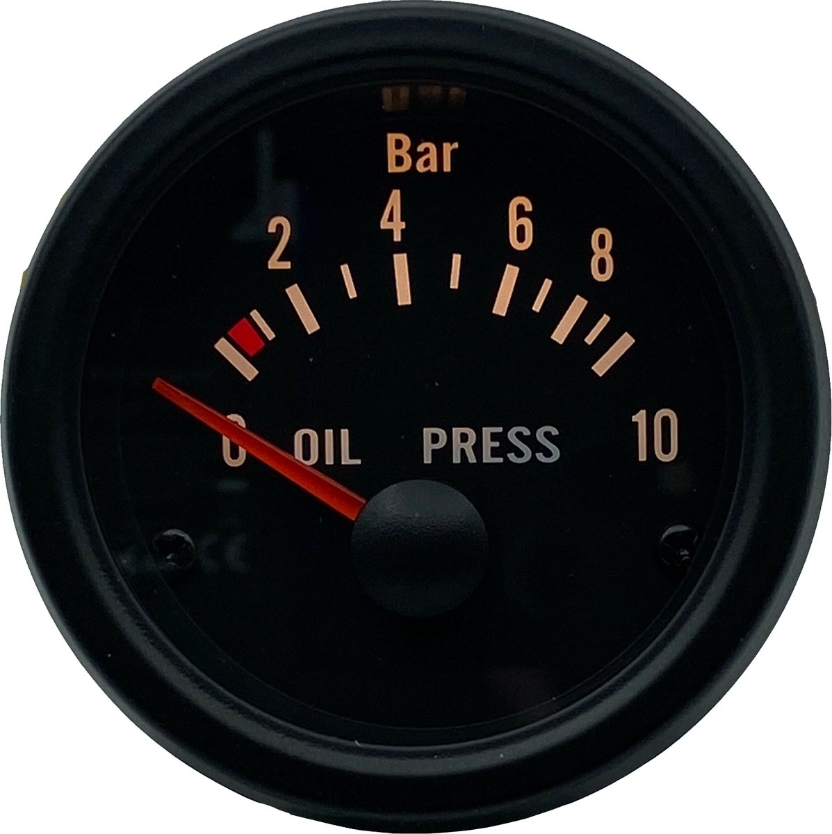 Olie druk meter Zwart 12V VD series