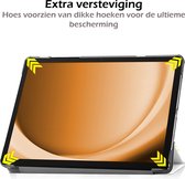 Hoes Geschikt voor Samsung Galaxy Tab A9 Plus Hoes Tri-fold Tablet Hoesje Case Met Screenprotector - Hoesje Geschikt voor Samsung Tab A9 Plus Hoesje Hardcover Bookcase - Kat