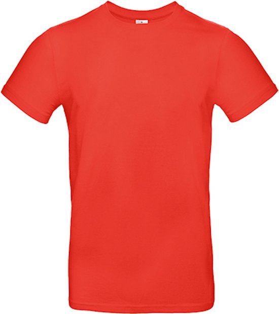 Herenshirt 'E190' met ronde hals B&C Collectie Sunset Orange maat 3XL