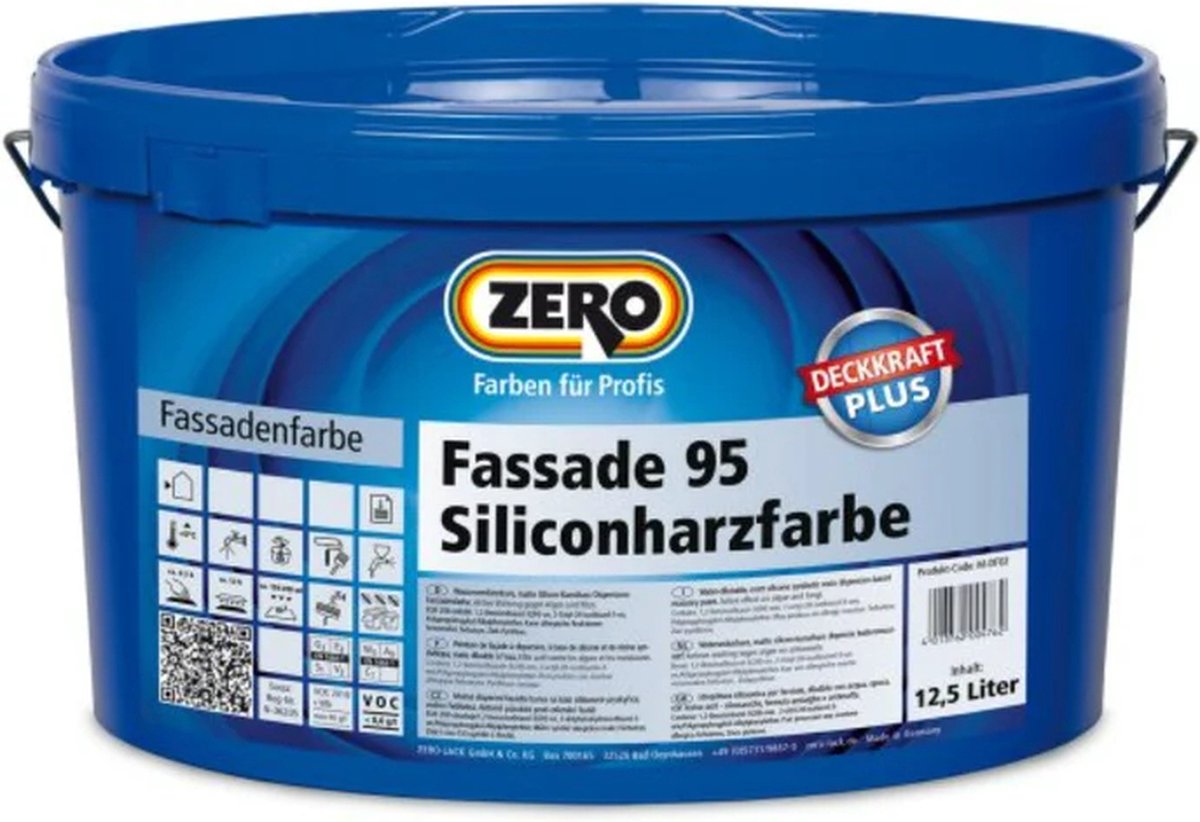 Zero Fassade 95 Siliconharzfarbe | 12.5 liter | Wit