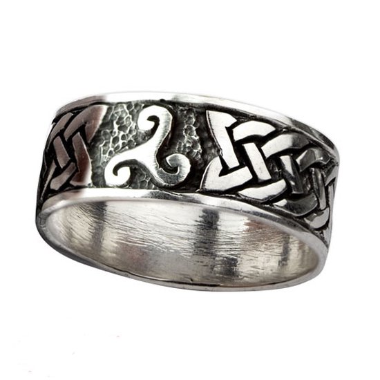 Zilveren ring Keltische triskelion (R5407.54)