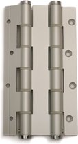 Justor deurveerscharnier dubbelwerkend aluminium zilvergrijs, 180 mm lang, dd 40mm