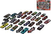 Speelgoed metalen multi auto set - Set van 32 stuks - Veilig voor kinderen