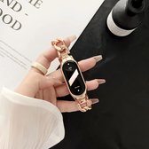 Bracelet en acier inoxydable pour Xiaomi Mi Band 8 (or rose)