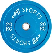 AJ-Sports Halterschijven Rubber 20 kg - halterschijf 50 mm - Gewichten set - Halters - Halterset - Halterstang - Halterbank - Fitness - Krachttraining