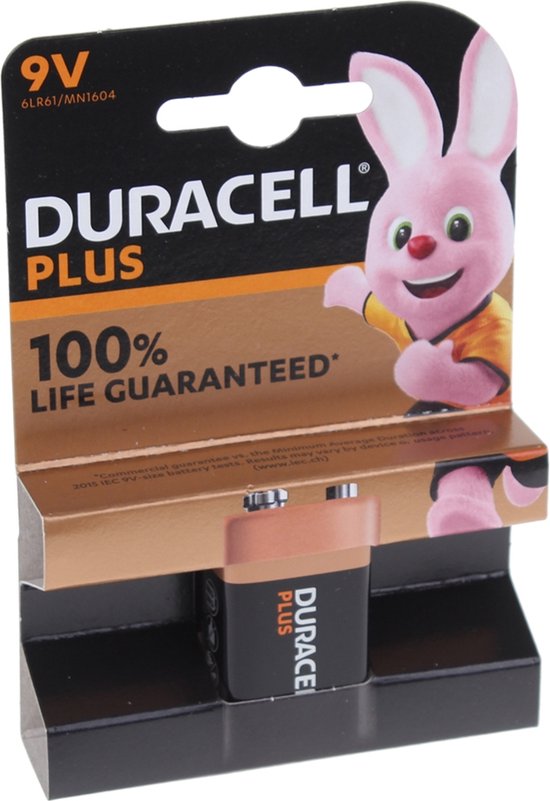 Duracell Pile 9V Plus Power 1 Pièce/s