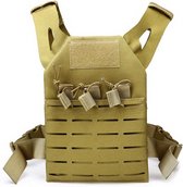 Livano Tactical Vest - Airsoft Kleding - Airsoft Vest - Airsoft Gear - Airsoft Accesoires - Leger vest - Indoor - Outdoor - Paintball - Beige