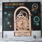 Maak je eigen 3D puzzel klok van hout, diy, cadeau, 3D puzzel table clock, Level 3, 125 stukjes