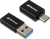Sharkoon OfficePal - USB-C Adapter - USB type-C - USB A - 5 Gbit/s - zwart