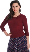 Banned - Sweet Scallop Gebreide trui - 3XL - Bordeaux rood