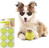 RSB Sports - 6 x kleine tennisballen voor honden, hondenspeelgoed, geschikt voor de automatische balwerpmachine voor honden, 6 x 5 cm