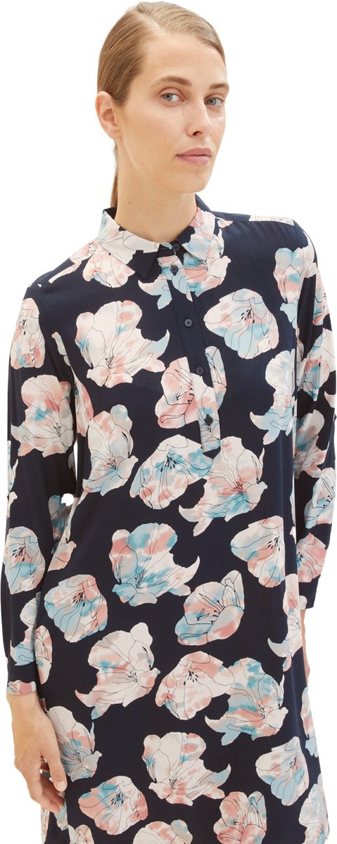 Tom Tailor - Jurk - Maat 38 - Vrouwen - 32413 tie dye f - Viscose