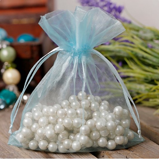 Chostky Organza Gift Bags, 200 Pieces, 9 x 12 cm, Drawstring Jewelry