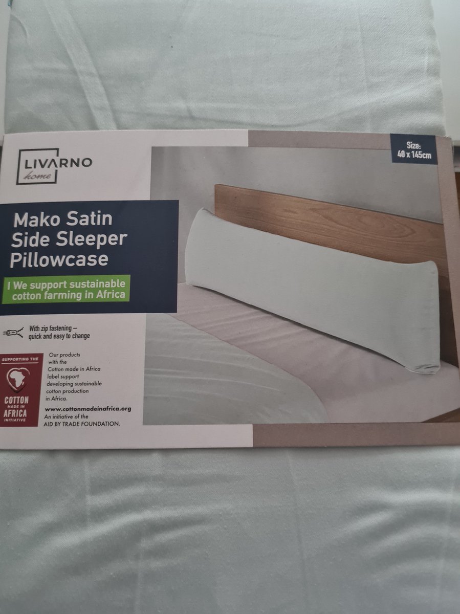 Livarno home Zijslaapkussensloop - 40x145cm - Lichtblauw