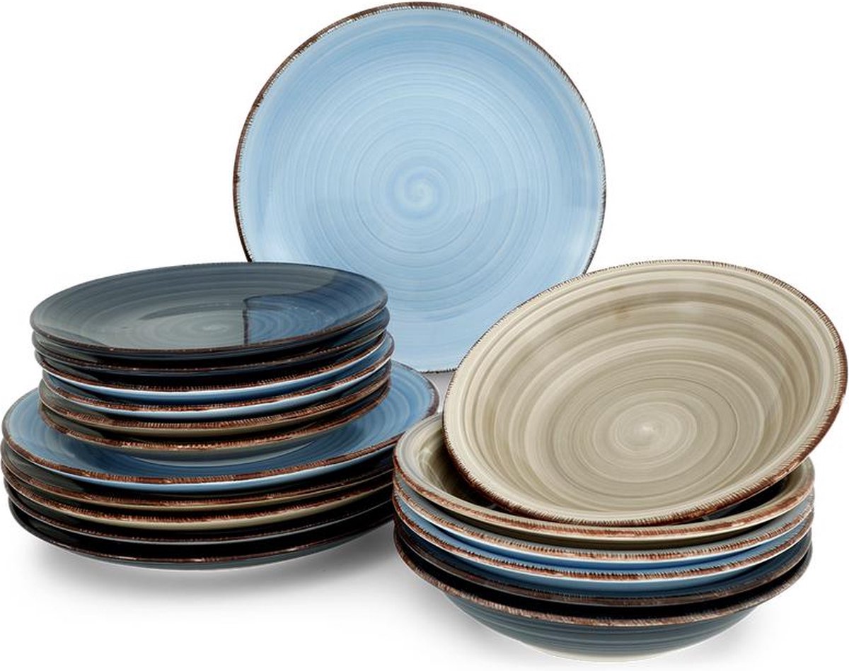 Serviesset blauw 16-delig keramiek kopen? Keukenaccessoires