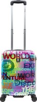 Discovery Handbagage Harde Koffer / Trolley / Reiskoffer - 55x37x23cm - Explore The World - Bedrukt