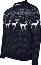 Cappuccino Italia - Heren Sweaters Noorse Trui - Blauw - Maat XL