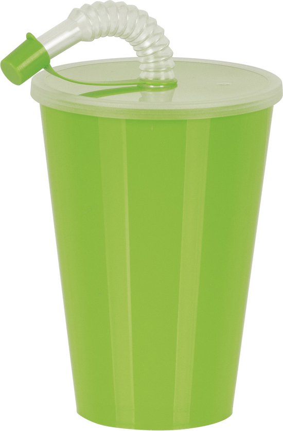 Drinkbeker thermo met draaideksel - groen - 600 ml kopen in