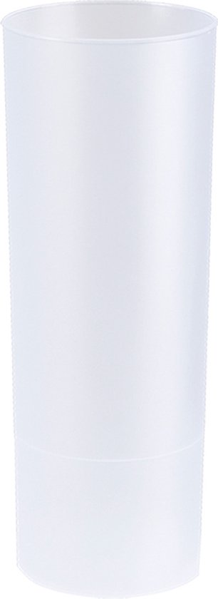 Juypal longdrink glas - 6x - wit - kunststof - 330 ml - herbruikbaar - BPA-vrij