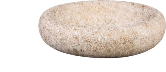 PTMD Aly Cream cement round bowl small